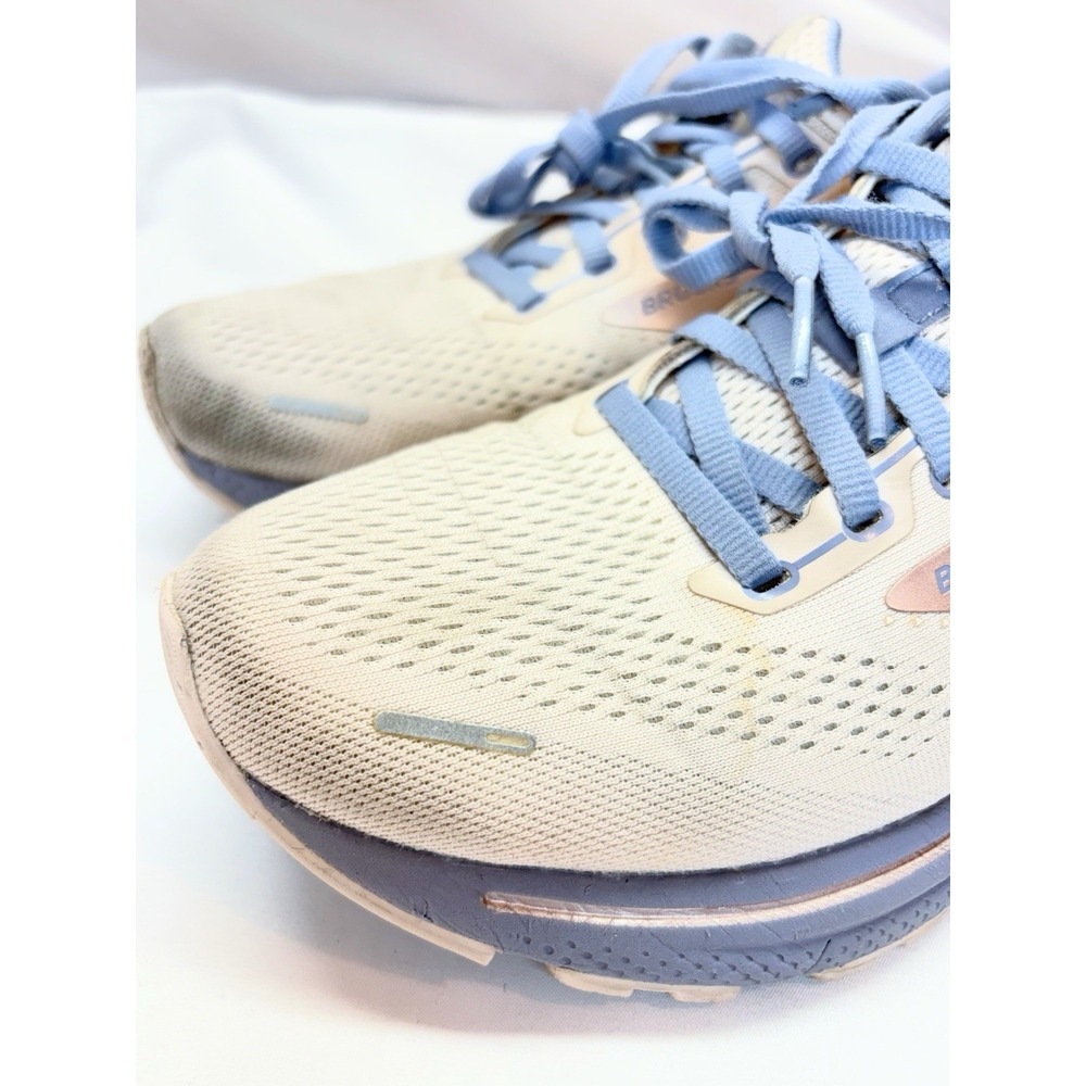 Brooks Adrenaline GTS 22 Shoes Women's Beige Blue Running Sneakers Size 9 - Picture 13 of 16